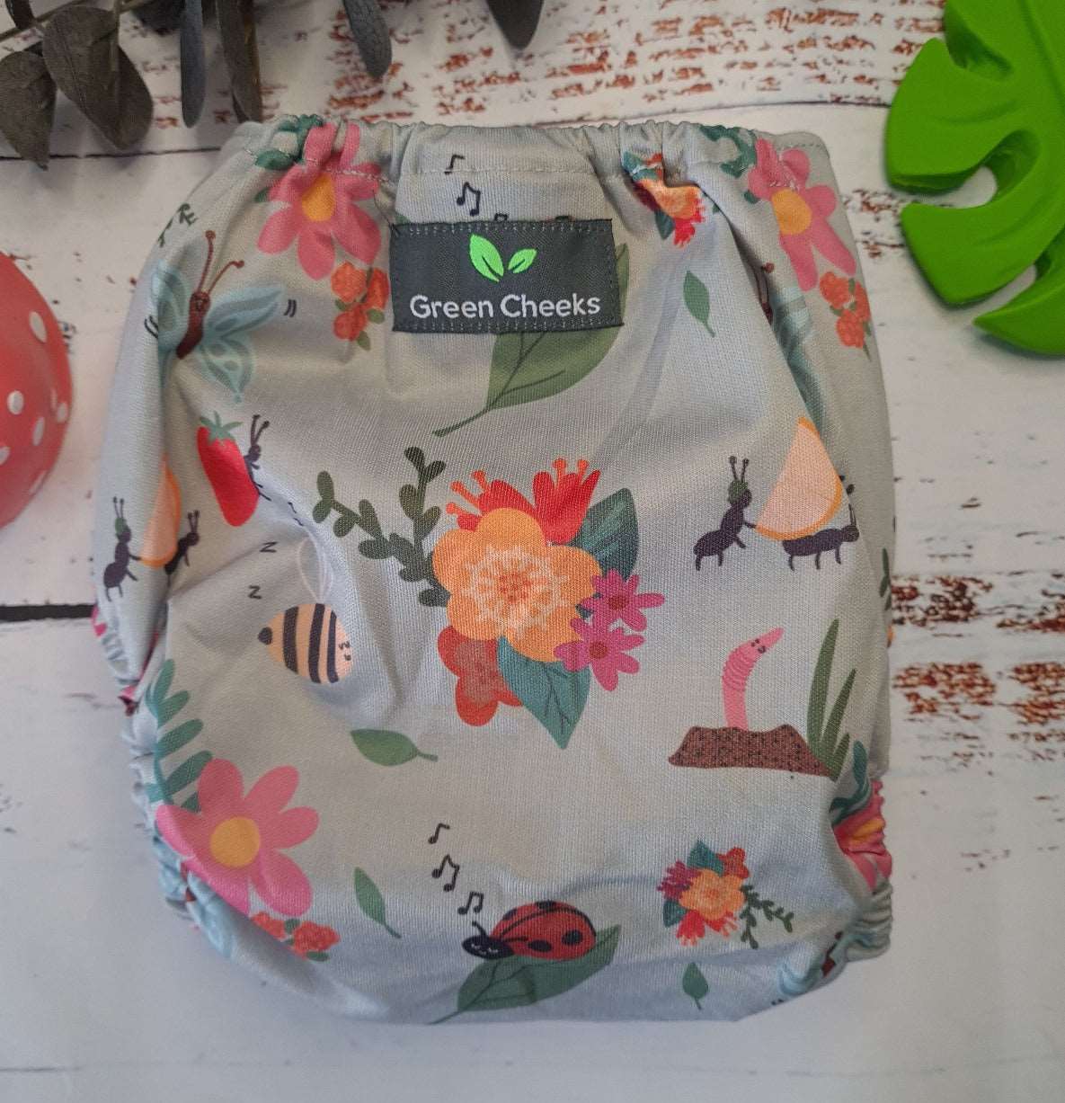 Justa - The Pocket Nappy - Green Cheeks - cloth nappy