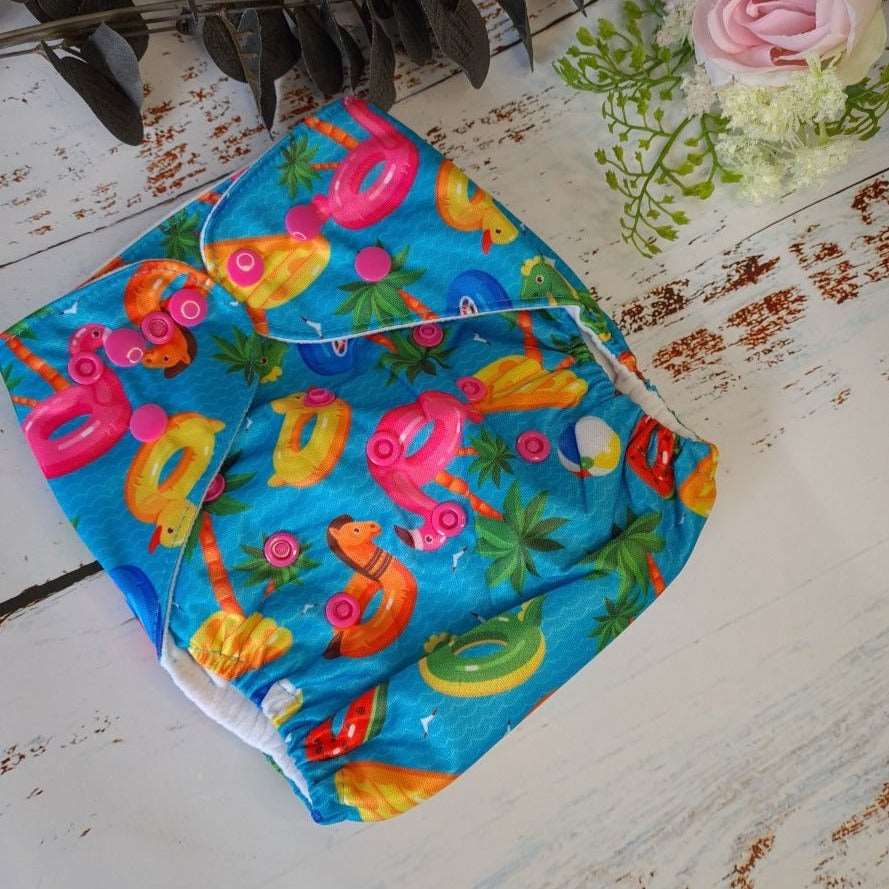 Justa - The Pocket Nappy - Green Cheeks - cloth nappy