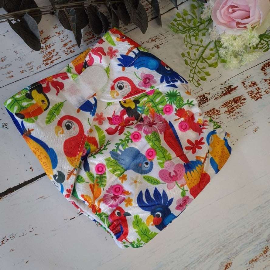 Justa - The Pocket Nappy - Green Cheeks - cloth nappy