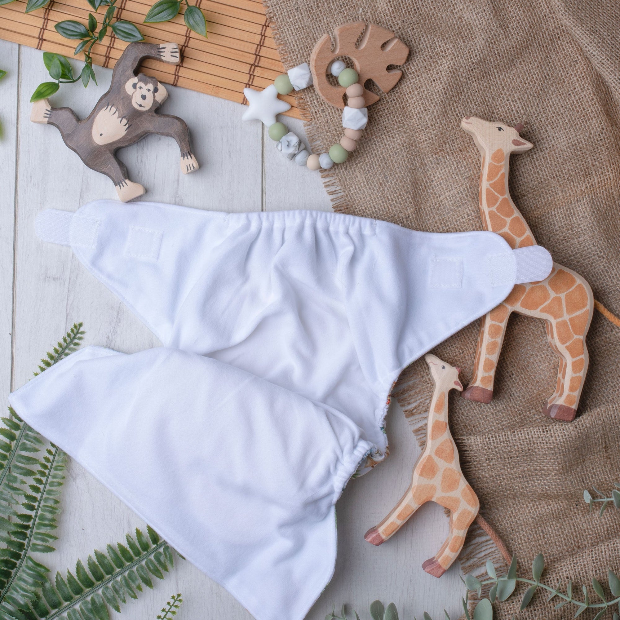 Justa - The Pocket Nappy - Green Cheeks - cloth nappy