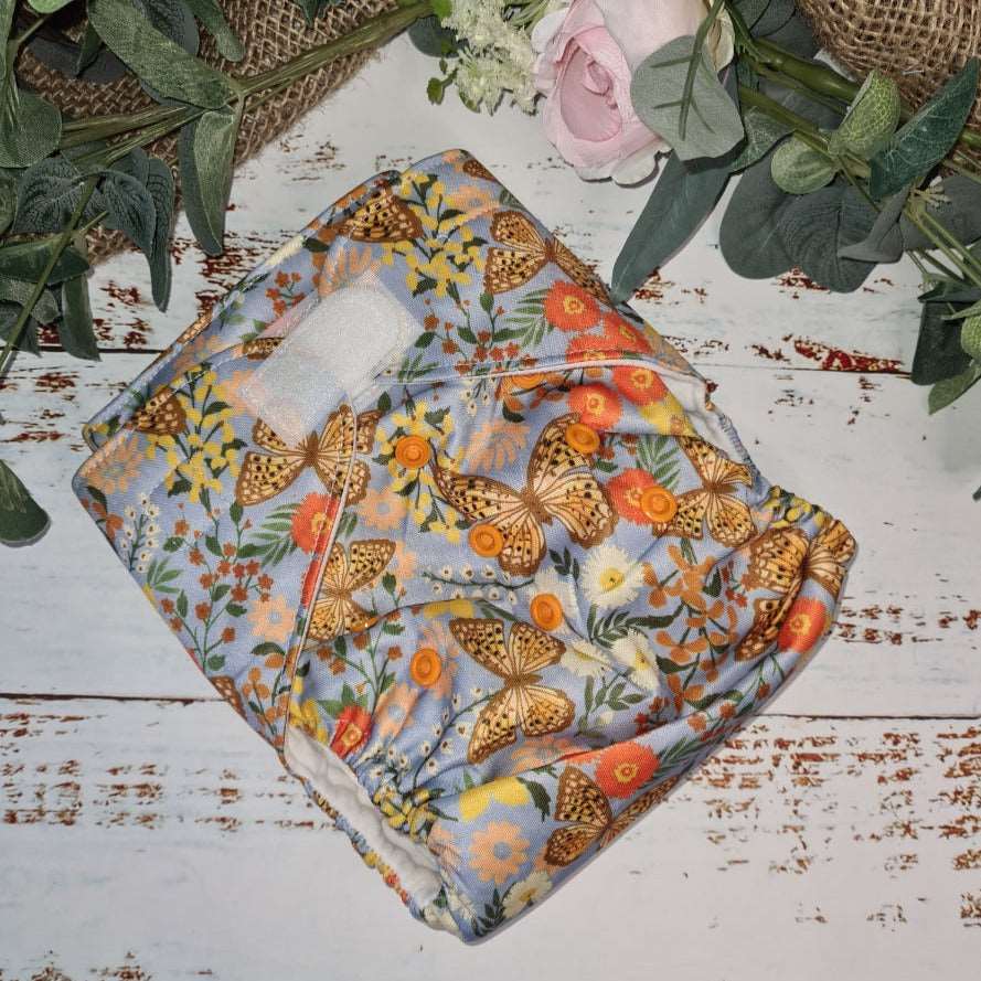 Justa - The Pocket Nappy - Green Cheeks - cloth nappy