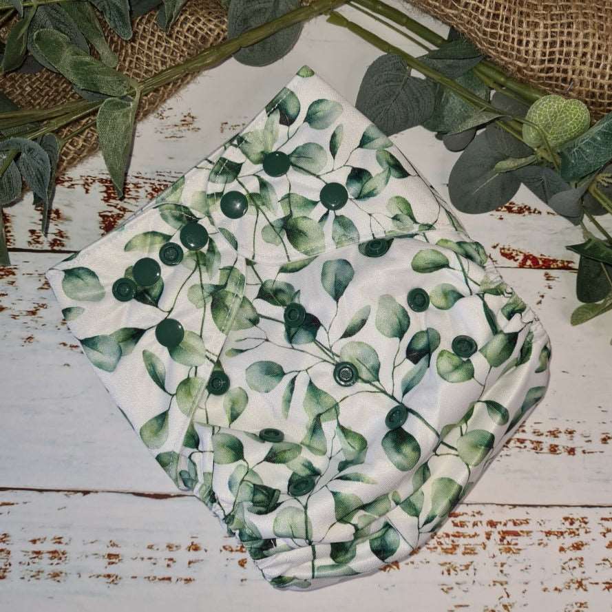 Justa - The Pocket Nappy - Green Cheeks - cloth nappy