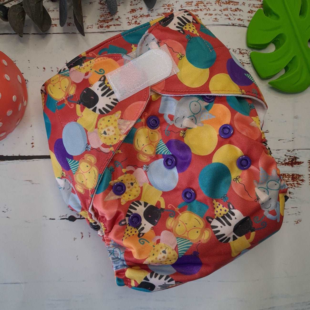 Justa - The Pocket Nappy - Green Cheeks - cloth nappy