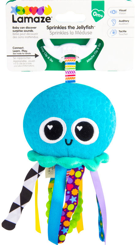 Lamaze - Mini Clip & Go Sprinkles The Jellyfish - Sensory Baby Toy