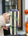 Large Stainless Steel Insulated Travel Flask with Handle – Spooky Edition - Green Cheeks - Travel Mug