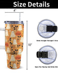 Large Stainless Steel Insulated Travel Flask with Handle – Spooky Edition - Green Cheeks - Travel Mug