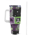 Large Stainless Steel Insulated Travel Flask with Handle – Spooky Edition - Green Cheeks - Travel Mug