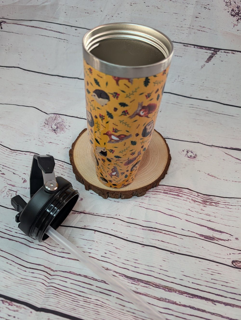 Large Stainless Steel Reusable 900ml Water Bottle - Green Cheeks - Water Bottle