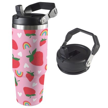 Large Stainless Steel Reusable 900ml Water Bottle - Green Cheeks - Water Bottle