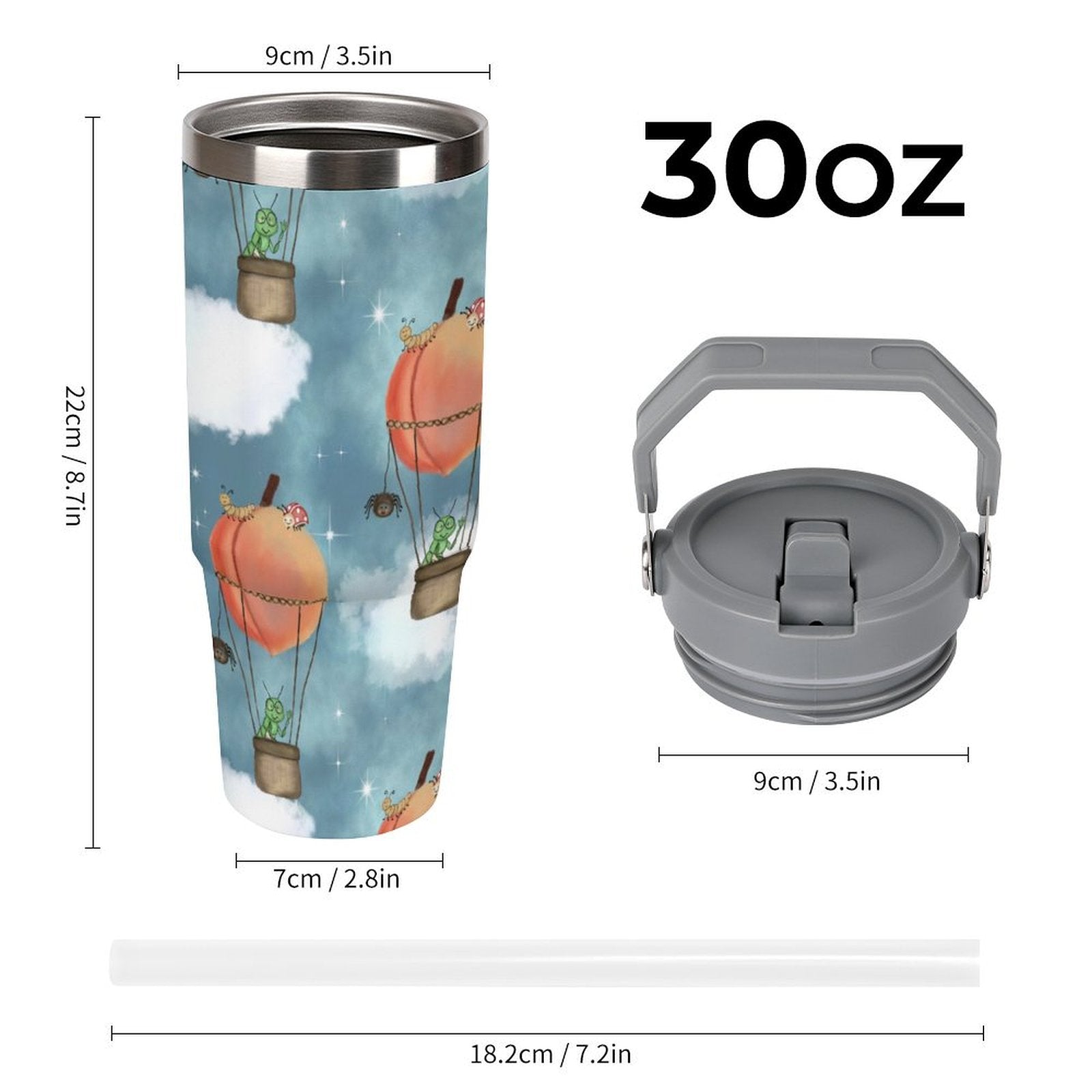 Large Stainless Steel Reusable Drinks Water Bottle 900ml - Green Cheeks - Water Bottle