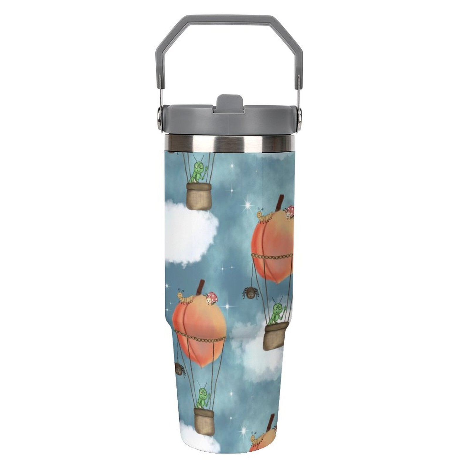 Large Stainless Steel Reusable Drinks Water Bottle 900ml - Green Cheeks - Water Bottle