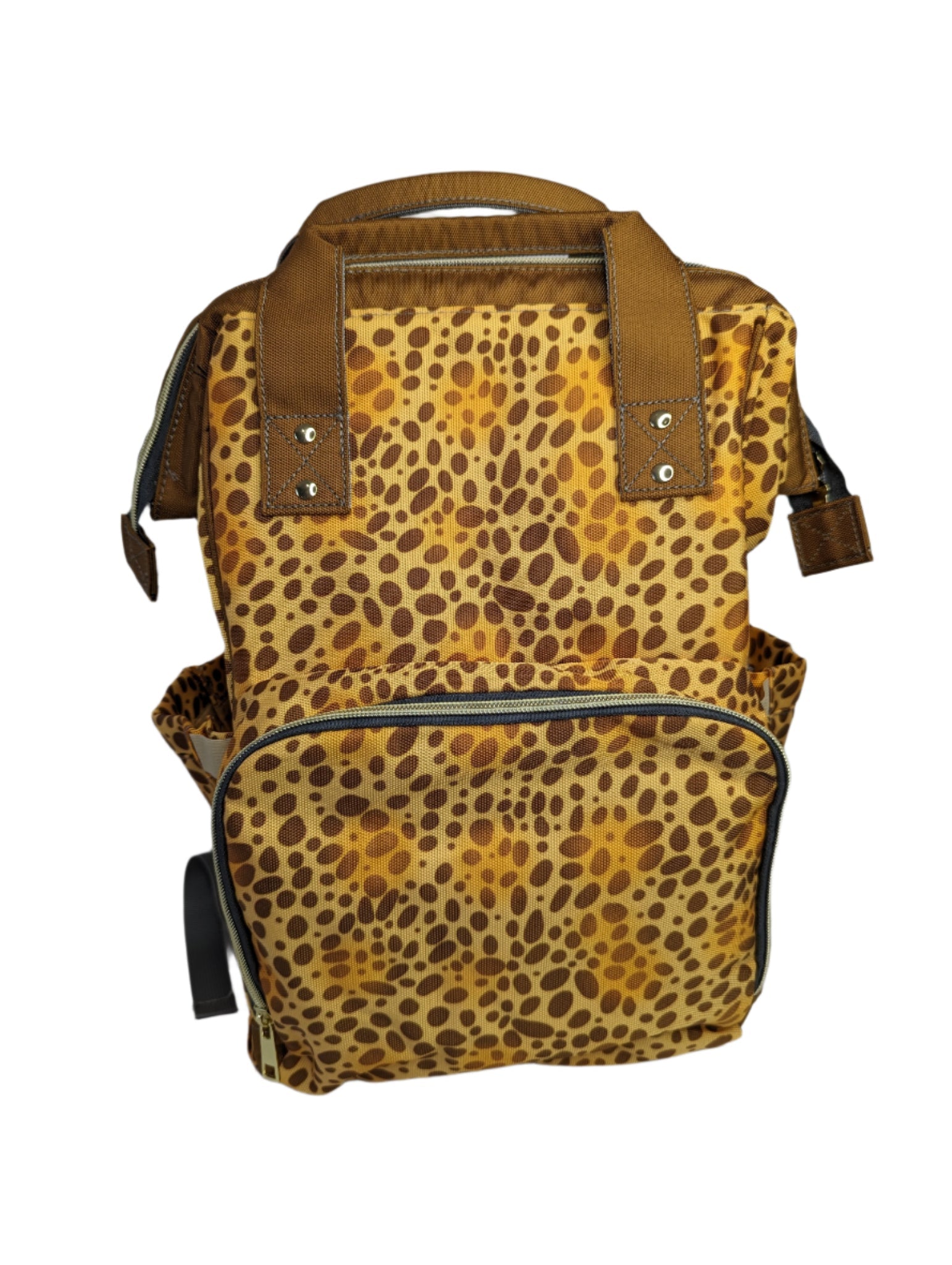 Leopard Print Baby Changing Bag, Backpack - Growing Wild - Green Cheeks - Diaper Bag
