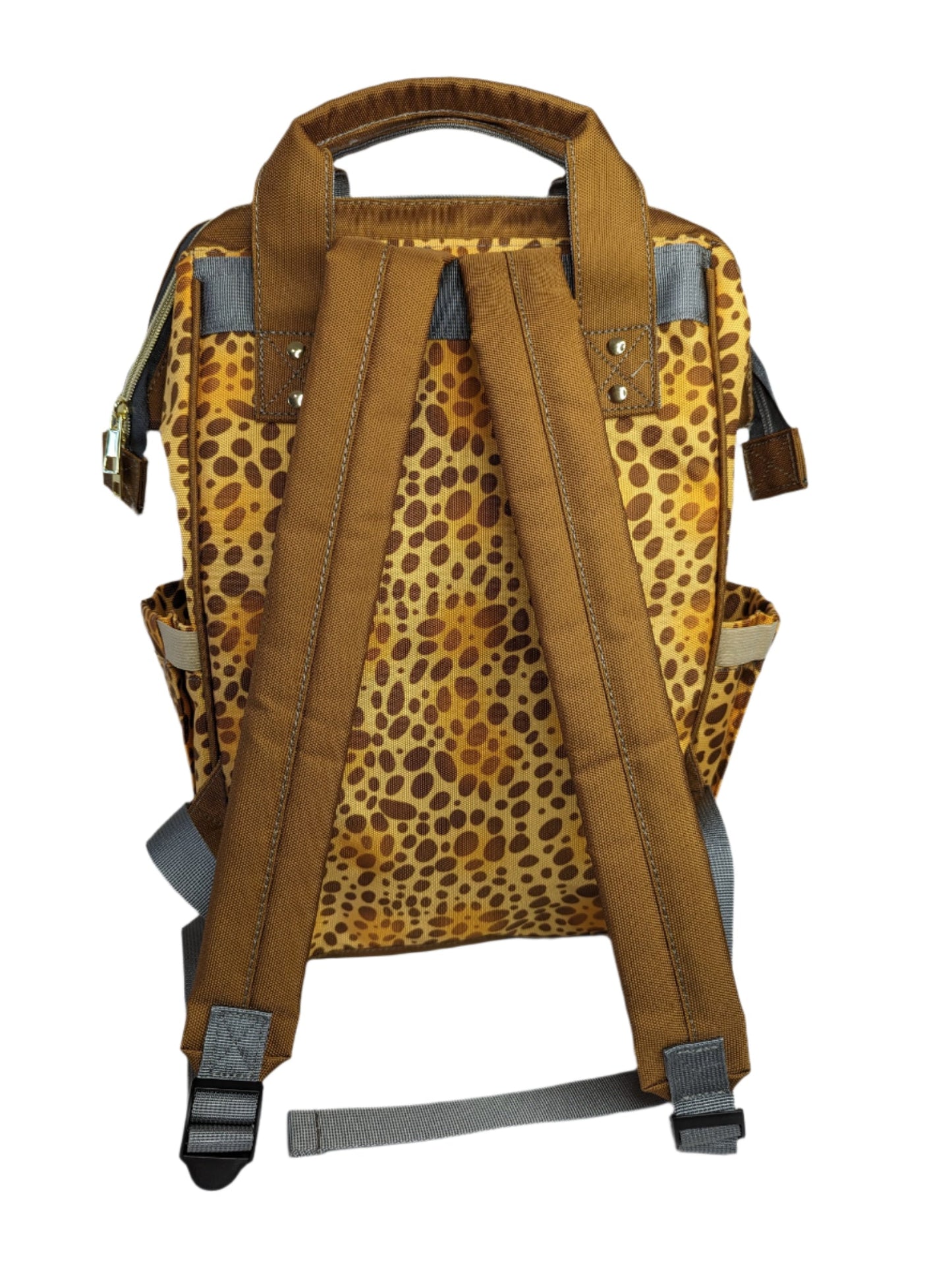 Leopard Print Baby Changing Bag, Backpack - Growing Wild - Green Cheeks - Diaper Bag
