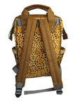 Leopard Print Baby Changing Bag, Backpack - Growing Wild - Green Cheeks - Diaper Bag