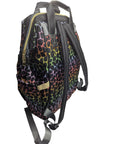 Leopard Print Multi - Function Baby Changing Backpack Bag - Rainbow Roar - Green Cheeks - Diaper Bag