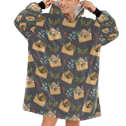 Letters To Santa - Hooded Blanket - Green Cheeks - Blanket