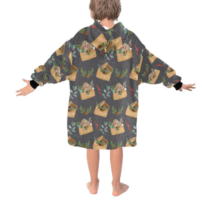 Letters To Santa - Hooded Blanket - Green Cheeks - Blanket