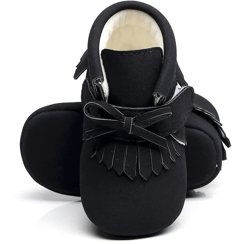 Black baby shoes