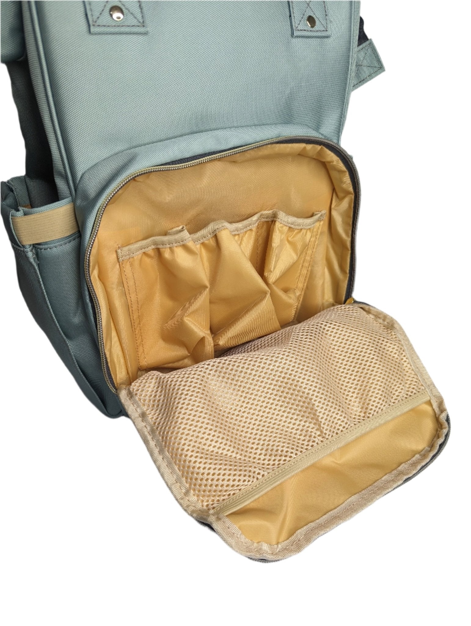 Menthol Green Baby Changing Bag | Pretty & Practical Nappy Bag - Green Cheeks - Diaper Backpack (1688)