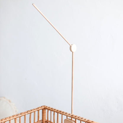 MINICAMP Wooden Baby Mobile Holder for Crib - Arm Only - Green Cheeks - Mobile