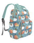 🍑 Once Upon a Peach – Whimsical Adventure Baby Changing Backpack | Nappy Bag - Green Cheeks - Diaper Backpack (1688)