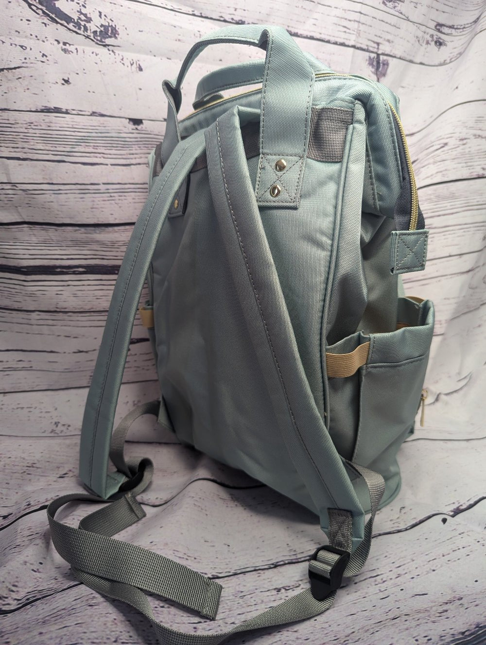 Personalised &amp; Customised - Backpack Baby Changing Bag - Green Cheeks - Diaper Backpack (1688)