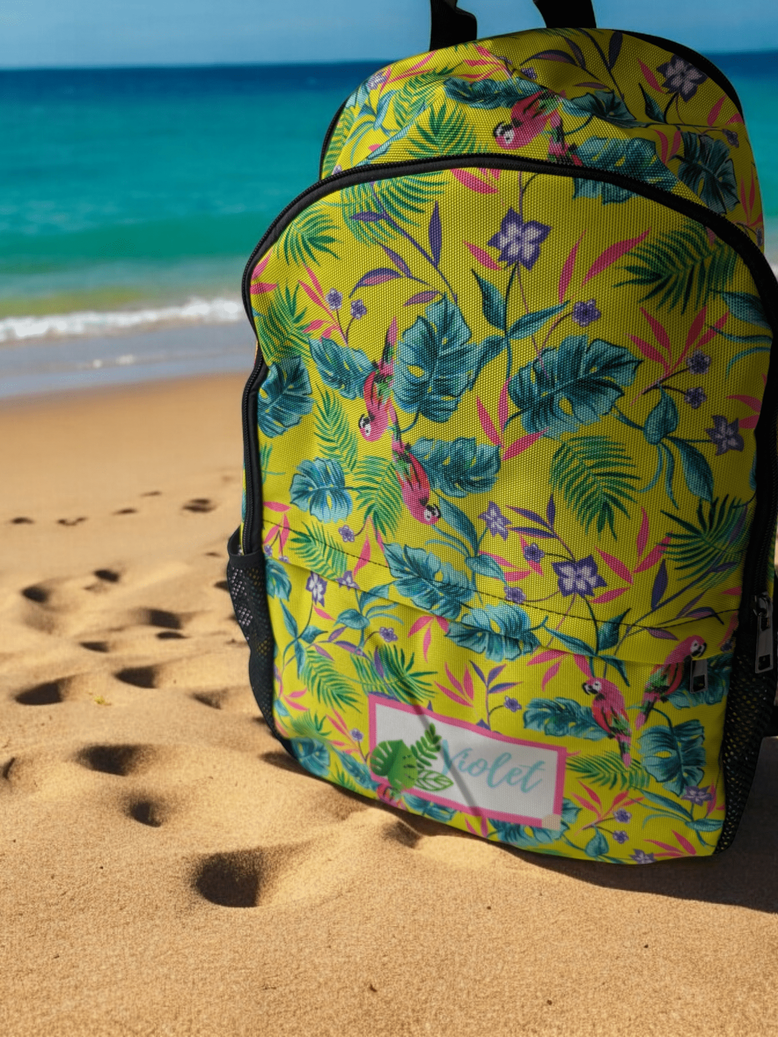 Personalised School Bag - Custom Design with Unique Patterns - Green Cheeks - School Bag