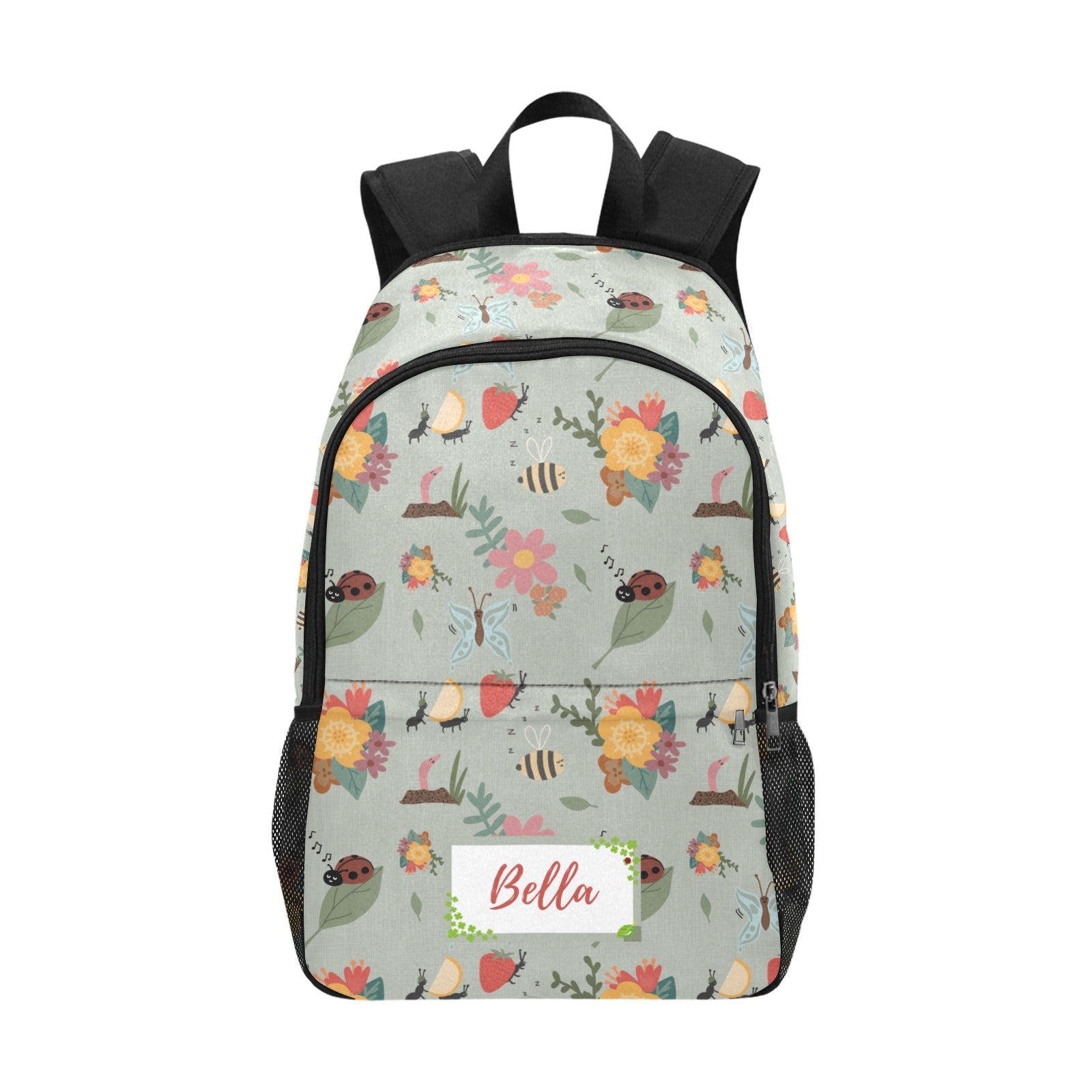 Personalised School Bag - Custom Design with Unique Patterns - Green Cheeks - School Bag