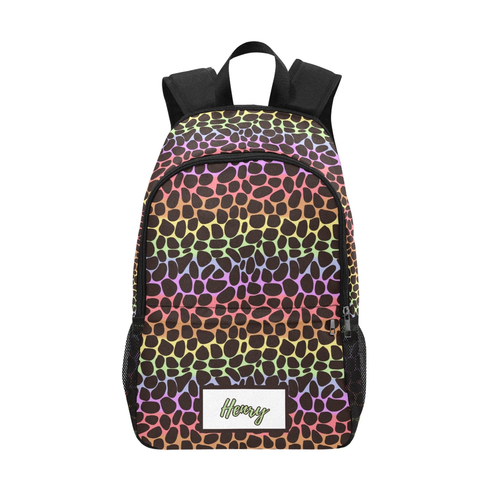 Personalised School Bag - Custom Design with Unique Patterns - Green Cheeks - School Bag