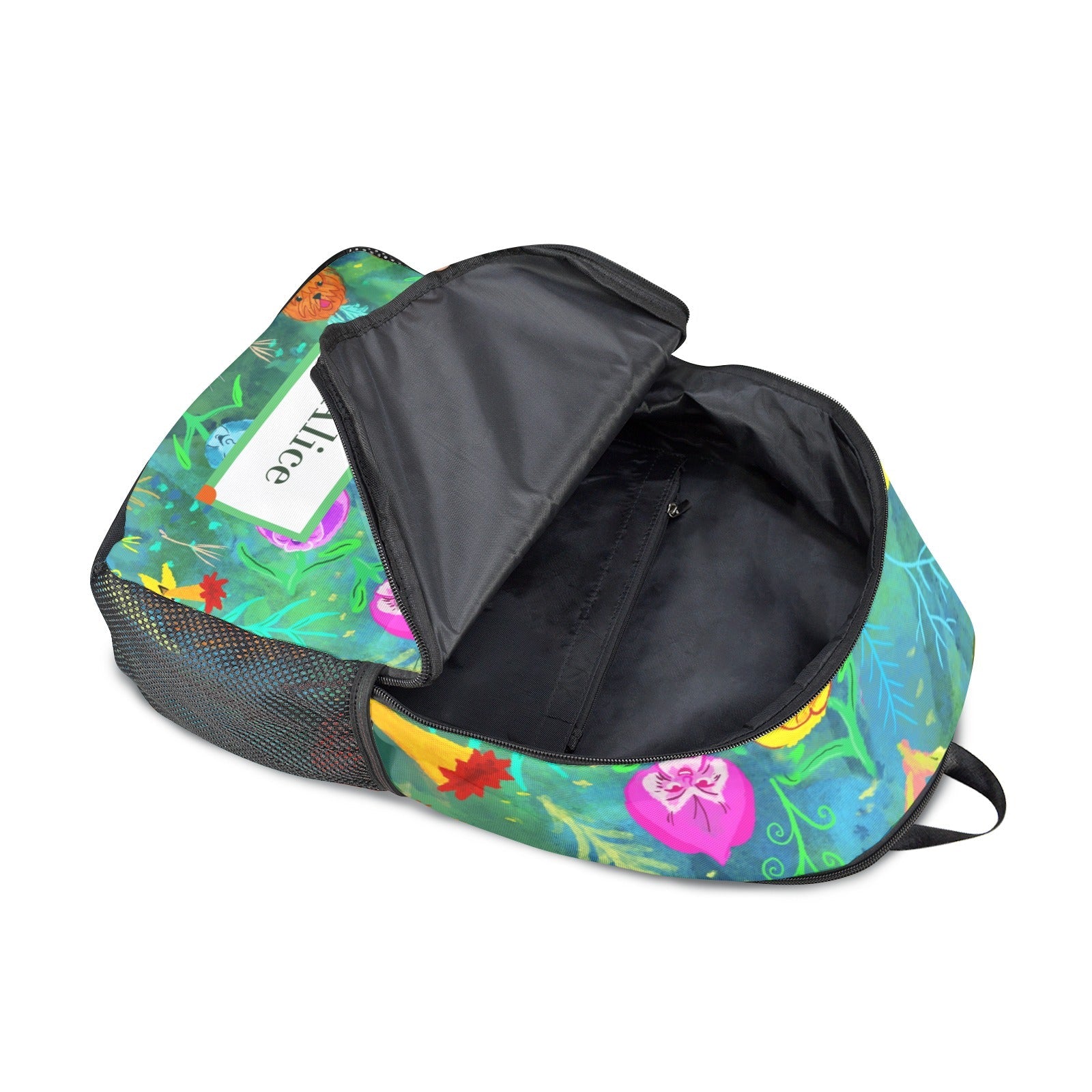 Personalised School Bag - Custom Design with Unique Patterns - Green Cheeks - School Bag