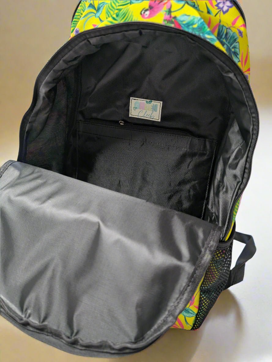 Personalised School Bag - Custom Design with Unique Patterns - Green Cheeks - School Bag