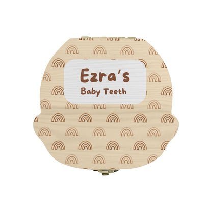 Personalised Wooden Baby Tooth Keepsake Box - Customisable Design & Name - Unique Gift - Green Cheeks - Gift Set