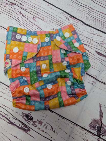 Pocket Nappies - Pre - Loved or Sample Sale - Green Cheeks - cloth nappy