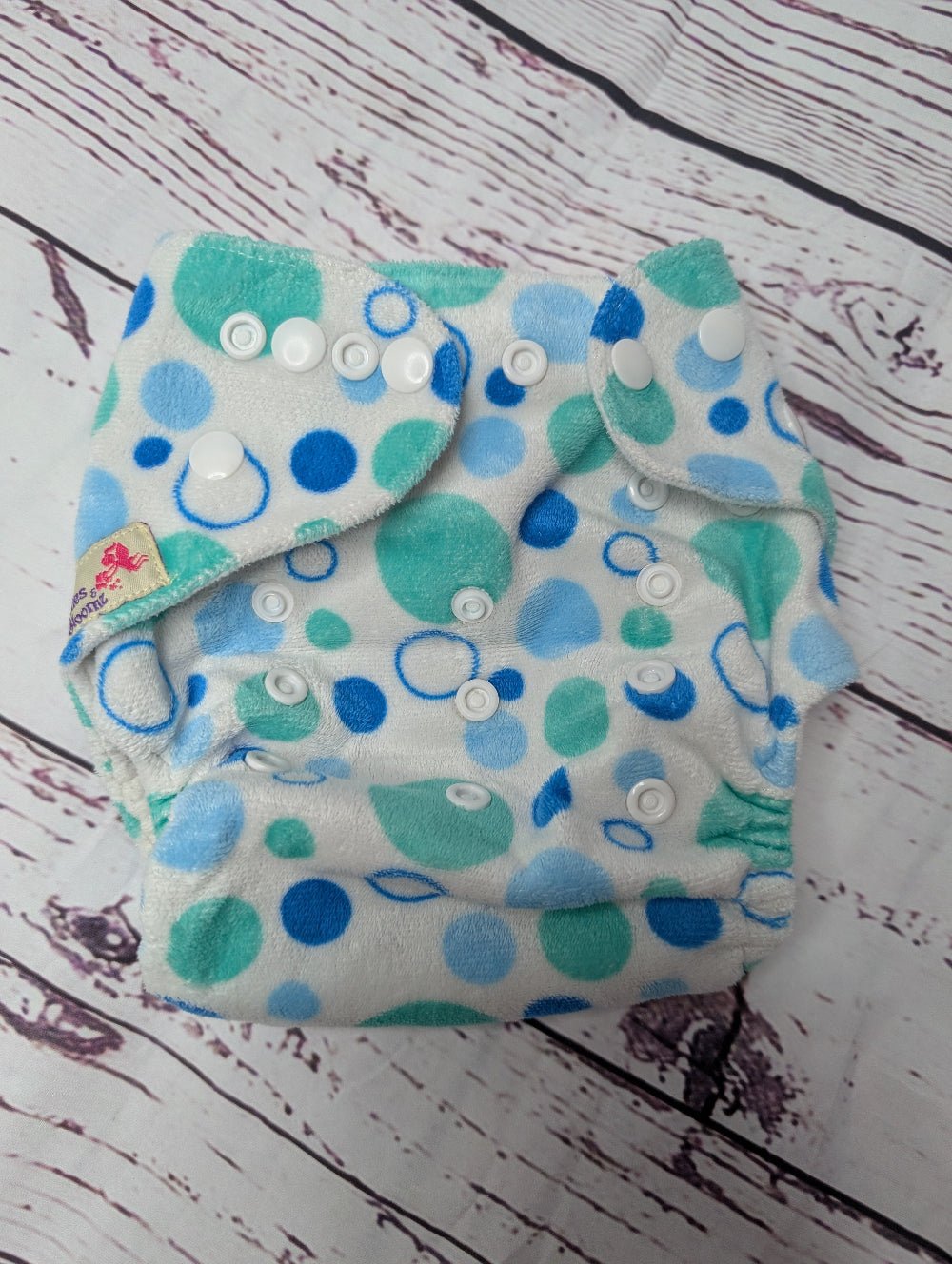 Pocket Nappies - Pre - Loved or Sample Sale - Green Cheeks - cloth nappy