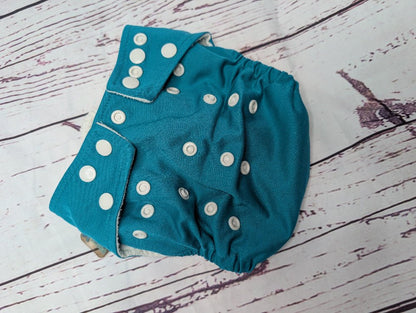 Pocket Nappies - Pre - Loved or Sample Sale - Green Cheeks - cloth nappy