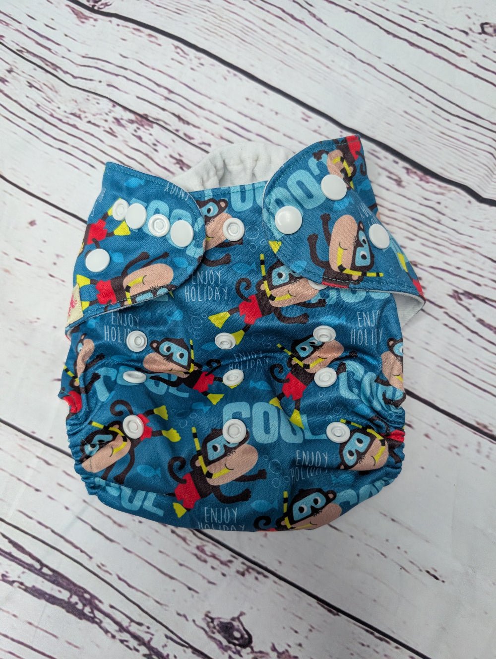 Pocket Nappies - Pre - Loved or Sample Sale - Green Cheeks - cloth nappy