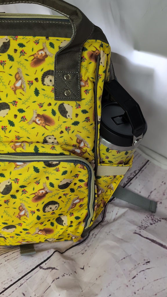 Close up of Hedgehog Baby Changing Bag