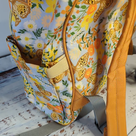 Vintage Floral Print Baby Nappy Diaper Bag