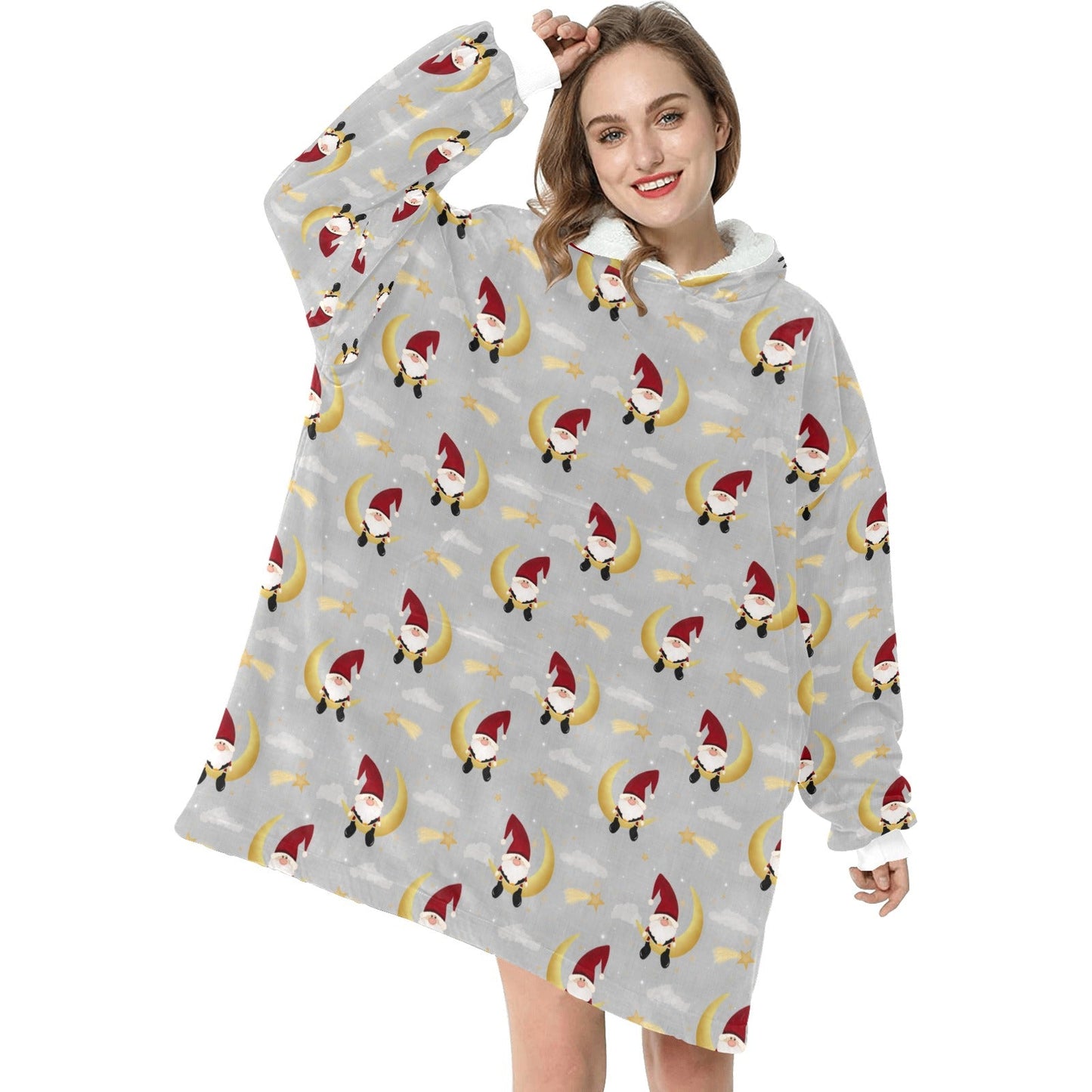 Put A Gonk On It - Hooded Blanket - Green Cheeks - Blanket