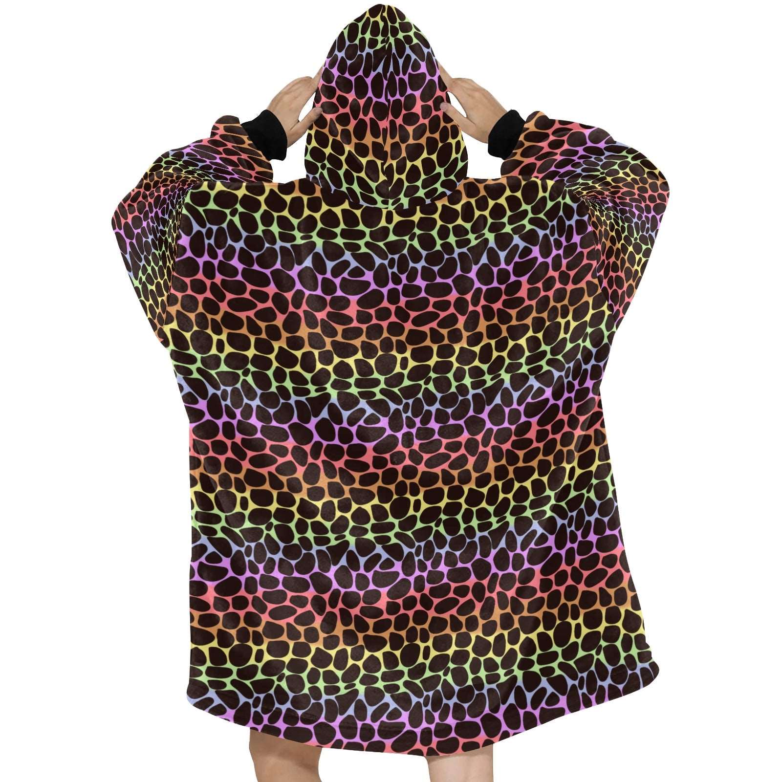 Rainbow Roar - Hooded Blanket - Green Cheeks - Blanket
