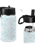 Stainless Steel Insulated Kids’ Water Bottle with Handle and Straw - Green Cheeks - Water Bottle