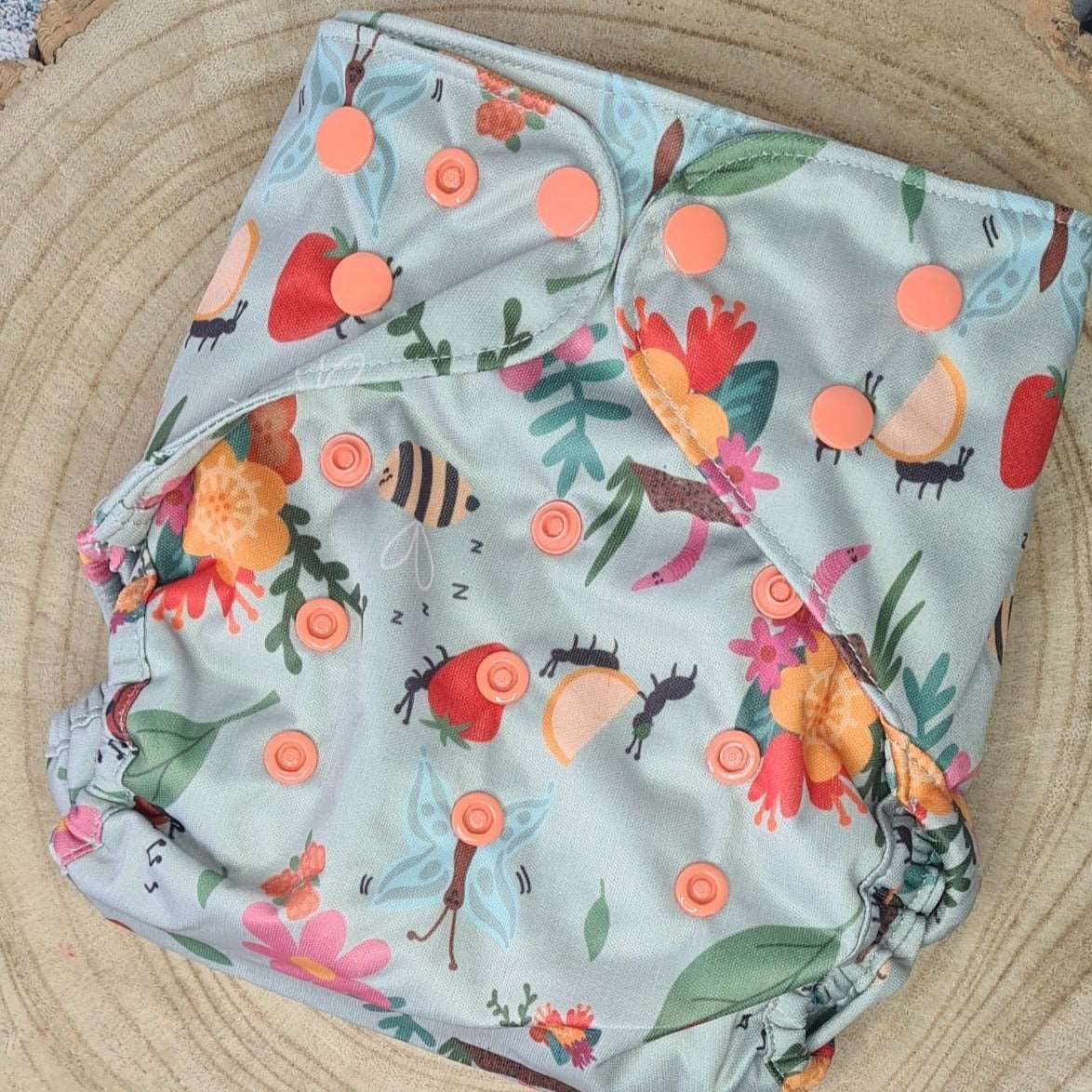 The Cloth Nappy Wrap - Our Unpocket® Reusable Nappy Cover - Green Cheeks - cloth nappy