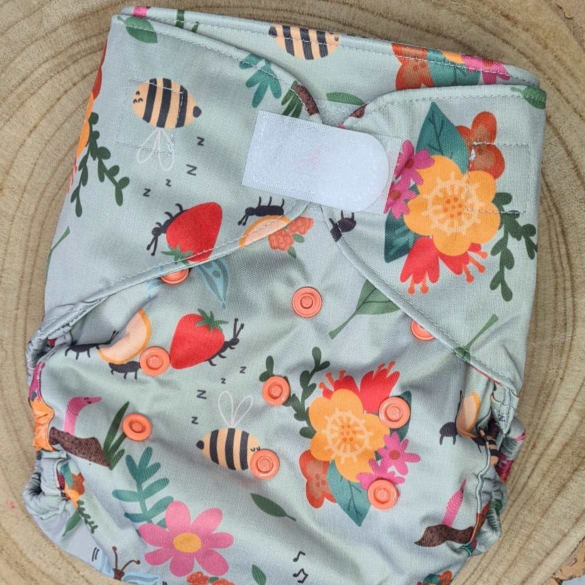 The Cloth Nappy Wrap - Our Unpocket® Reusable Nappy Cover - Green Cheeks - cloth nappy