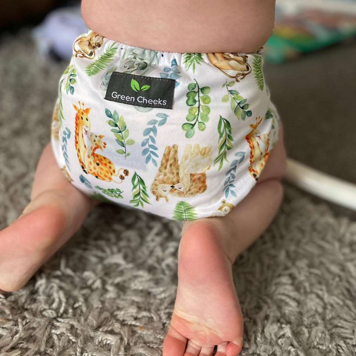 The Cloth Nappy Wrap - Our Unpocket® Reusable Nappy Cover - Green Cheeks - cloth nappy
