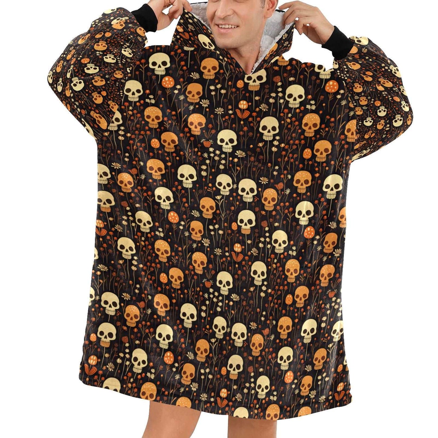 Trick or Treat - Hooded Blanket - Green Cheeks - Blanket