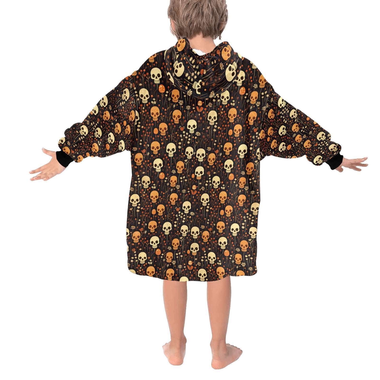 Trick or Treat - Hooded Blanket - Green Cheeks - Blanket
