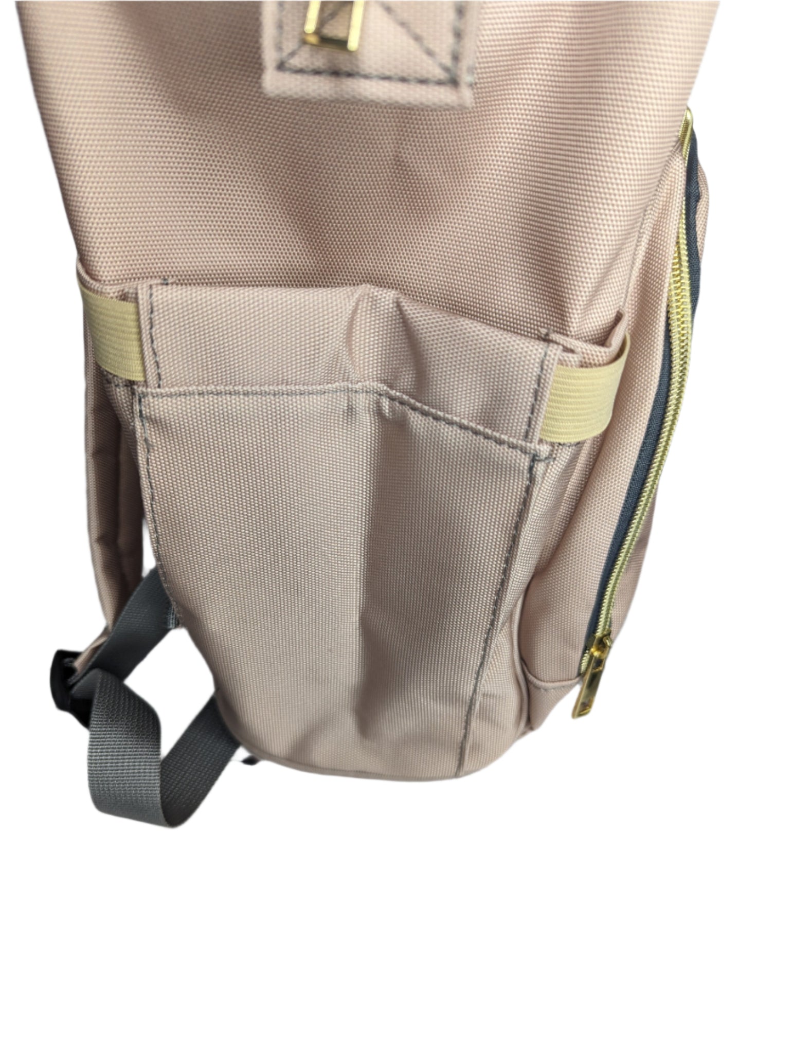 Vintage Rose Pink Baby Changing Nappy Bag - Green Cheeks - Diaper Backpack (1688)