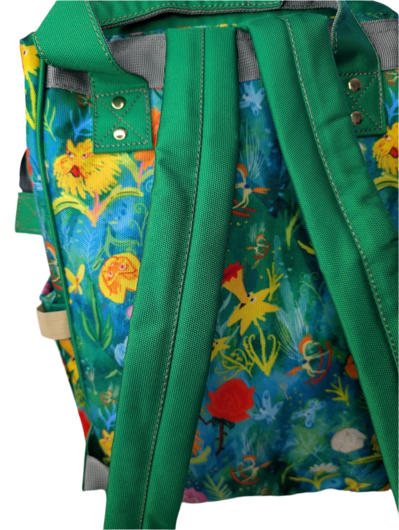 🌸 Wildflower Wonderland – Whimsical Floral Baby Changing Backpack | Nappy Bag - Green Cheeks - Diaper Backpack (1688)