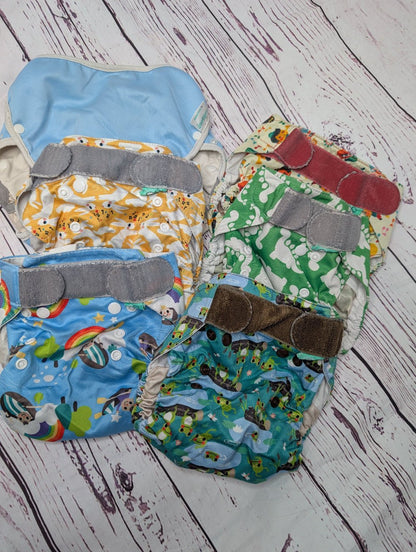 Wraps & Covers - Pre - Loved or Sample Sale - Green Cheeks - cloth nappy
