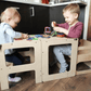 Convertible Learning Tower to Table/Chair with Blackboard